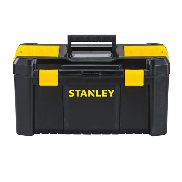 Stanley Essential Tool Box, Plastic, Black/Yellow, 19 in W x 10 in D x 10 in H STST19331